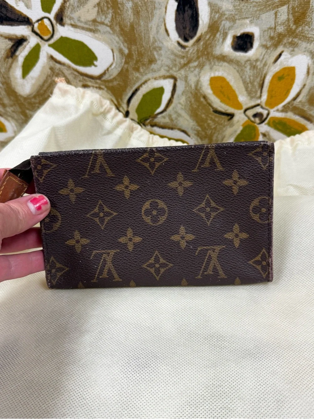 Louis Vuitton Brown Monogram Canvas Wristlet Card Holder